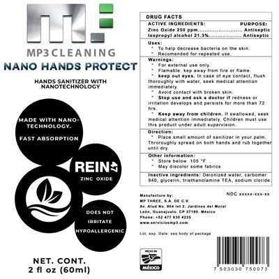 Nano Hands Protect 60 mL Label (Nano Hands Protect 60ml)